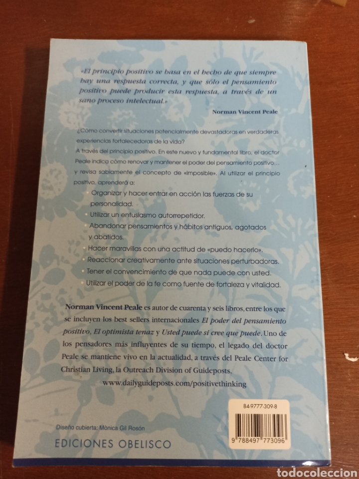 Libros: Norman Vincent Peale &rdquo; el principio positivo &rdquo; ediciones obelisco - Foto 2