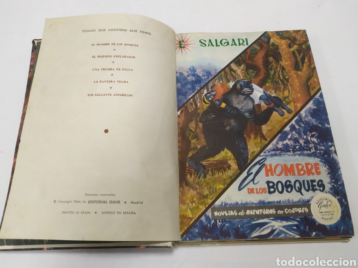 Libros: 5 novelas de aventuras en colores de E. Salgari, 1964 - Foto 3