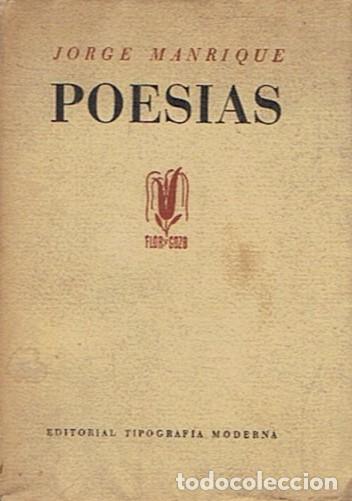 Libros: POES&Iacute;AS. - Manrique. Jorge, - Foto 1