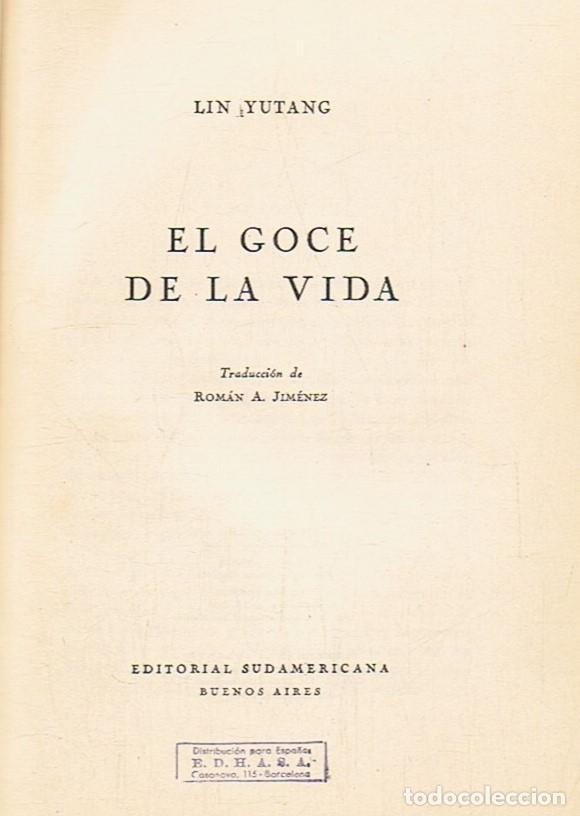 Libros: EL GOCE DE LA VIDA. - Yutang. Lin, - Foto 1