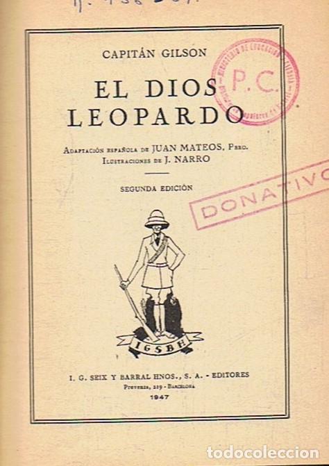 Libros: EL DIOS LEOPARDO. - Gilson. Capit&aacute;n, - Foto 1