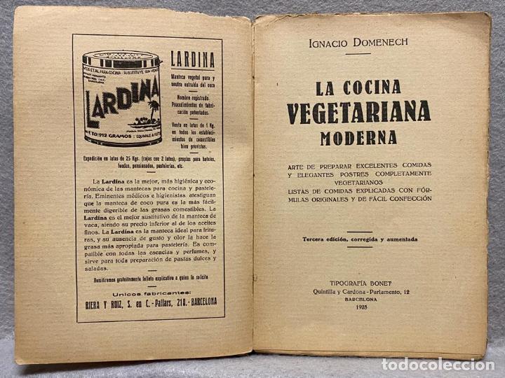 Libros: LA COCINA VEGETARIANA MODERNA. - DOMENECH, IGNACIO. - Foto 2