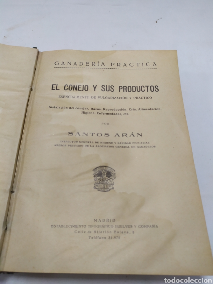 Libros: El conejo y sus productos, Santos Ar&aacute;n - Foto 3