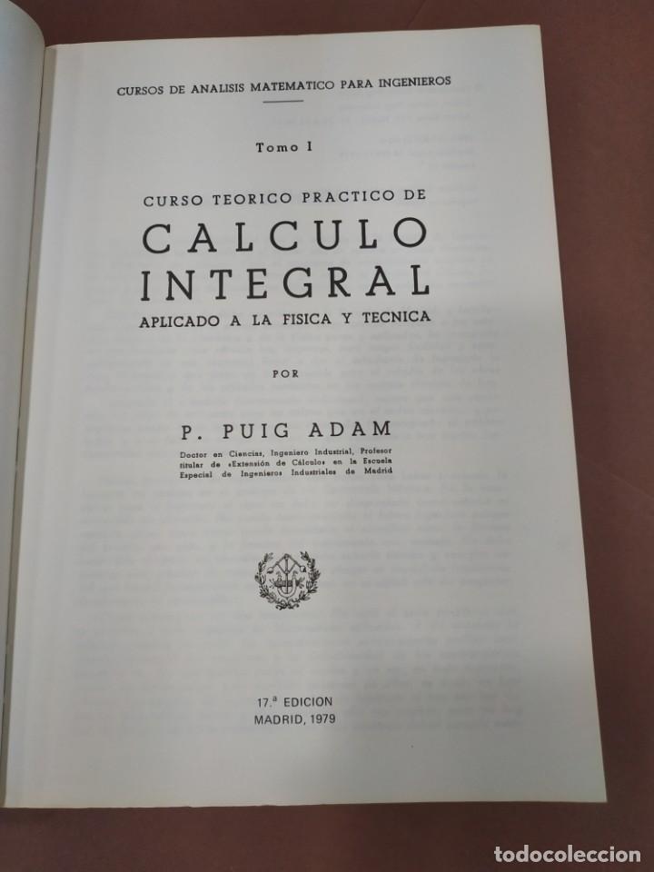 Libros: C&Agrave;LCULO INTEGRAL, P. PUIG ADAM 1979 - Foto 4