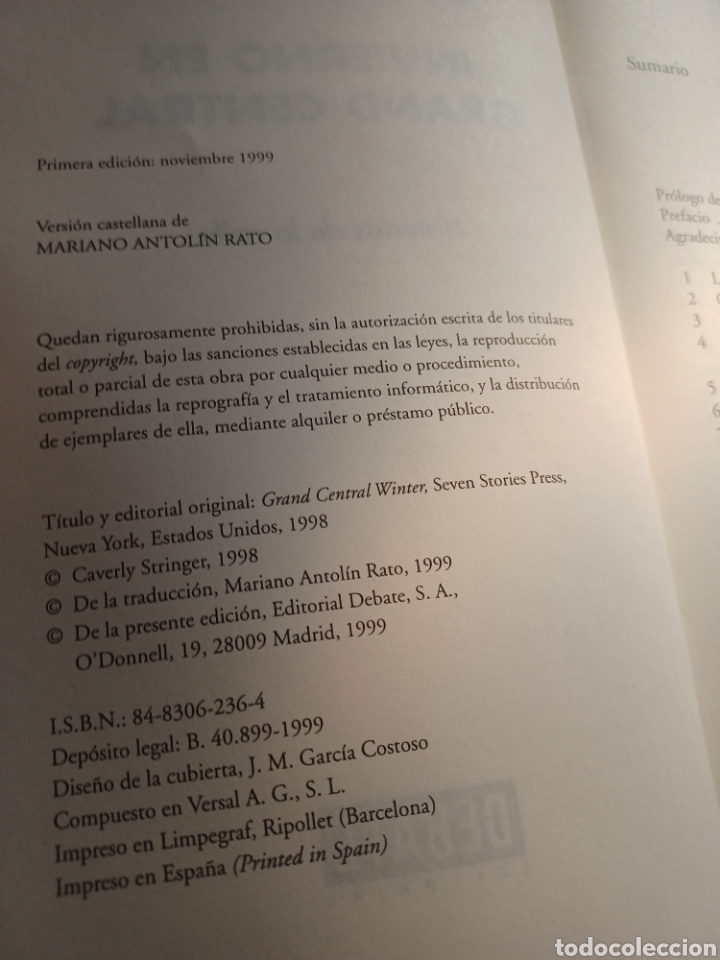 Libros: Barybook.239. . Invierno en grand central LEE Stringer edita debate - Foto 4
