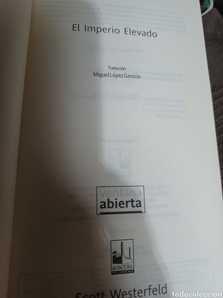 Libros: Barybook 103. . El imperio elevado Scott westerfeld ventana abierta - Foto 4