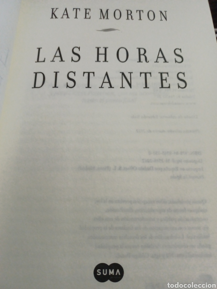 Libros: Barybook C51. Las horas distantes Kate Morton edita suma - Foto 3