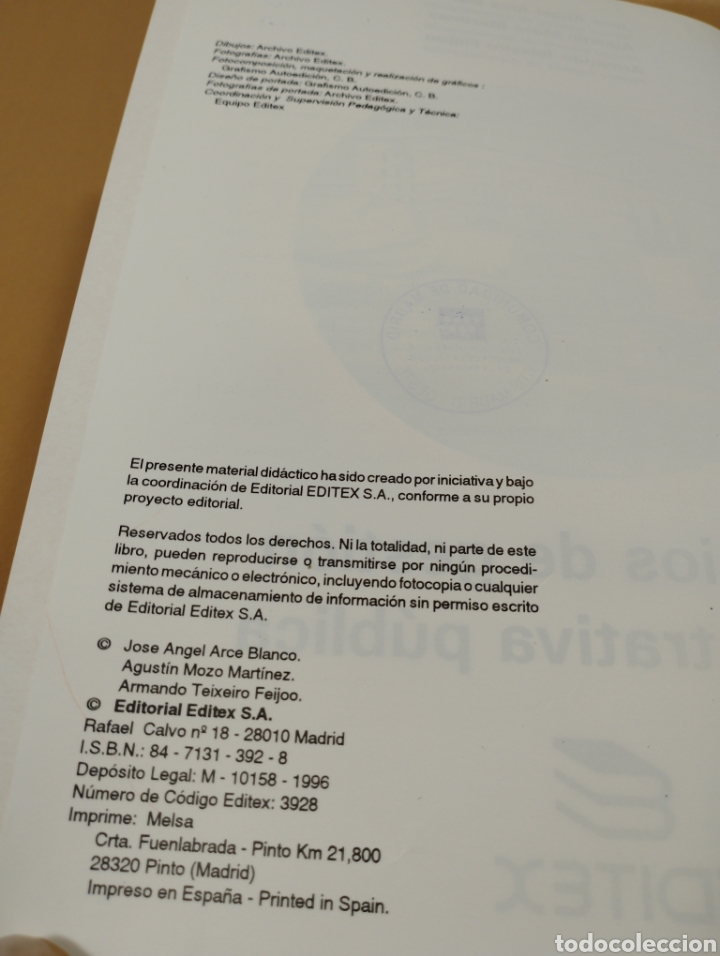 Libros: Principios de gesti&oacute;n administrativa p&uacute;blica. Editex. - Foto 4
