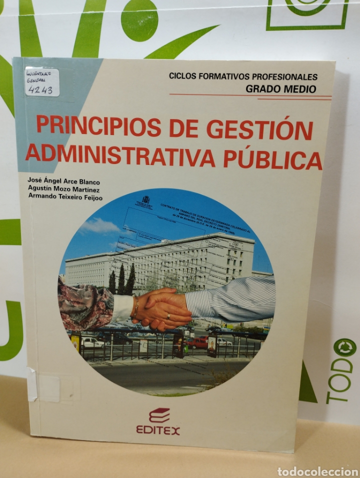 Libros: Principios de gesti&oacute;n administrativa p&uacute;blica. Editex. - Foto 1