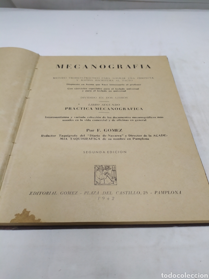 Libros: Mecanograf&iacute;a, editorial G&oacute;mez, 1942 - Foto 3