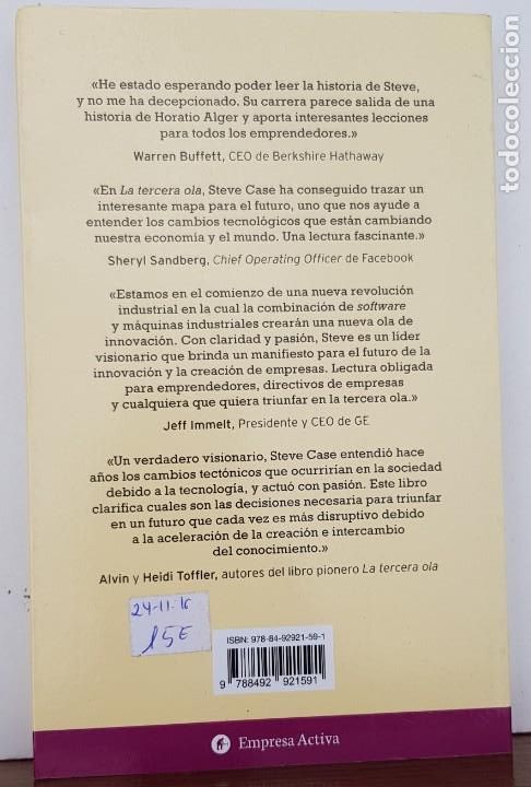 Libros: La tercera ola - CASE, STEVE - EMPRESA ACTIVA - Foto 2