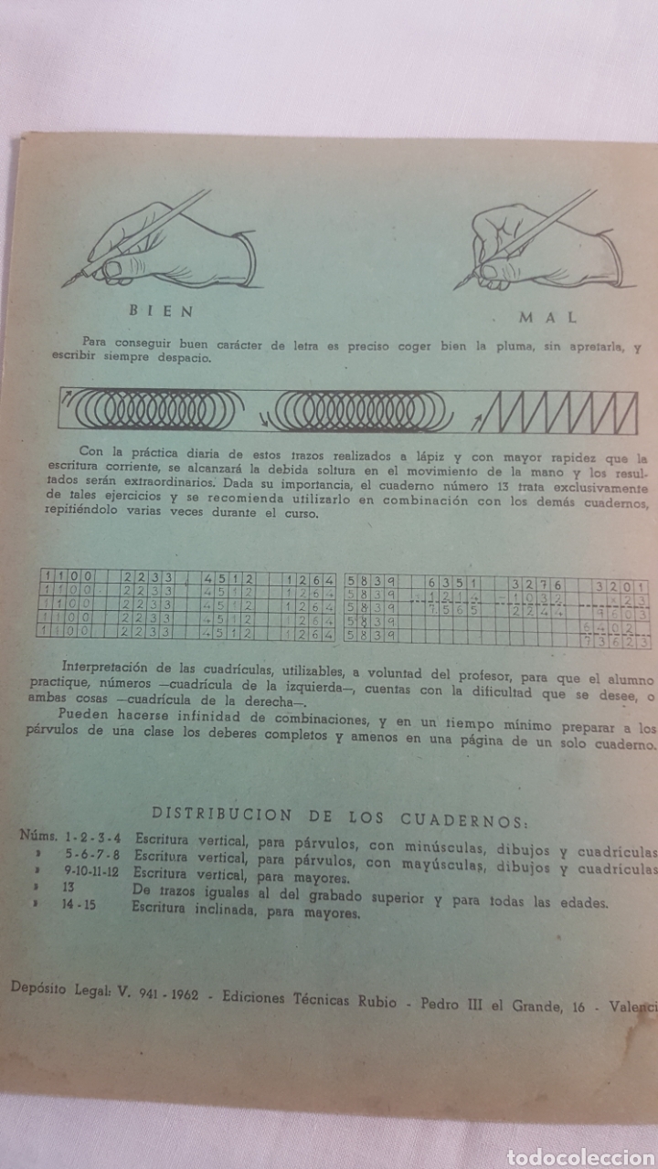 Libros: CUADERNILLO RUBIO ESCRITURA INCLINADA 14 A ESTRENAR - Foto 3