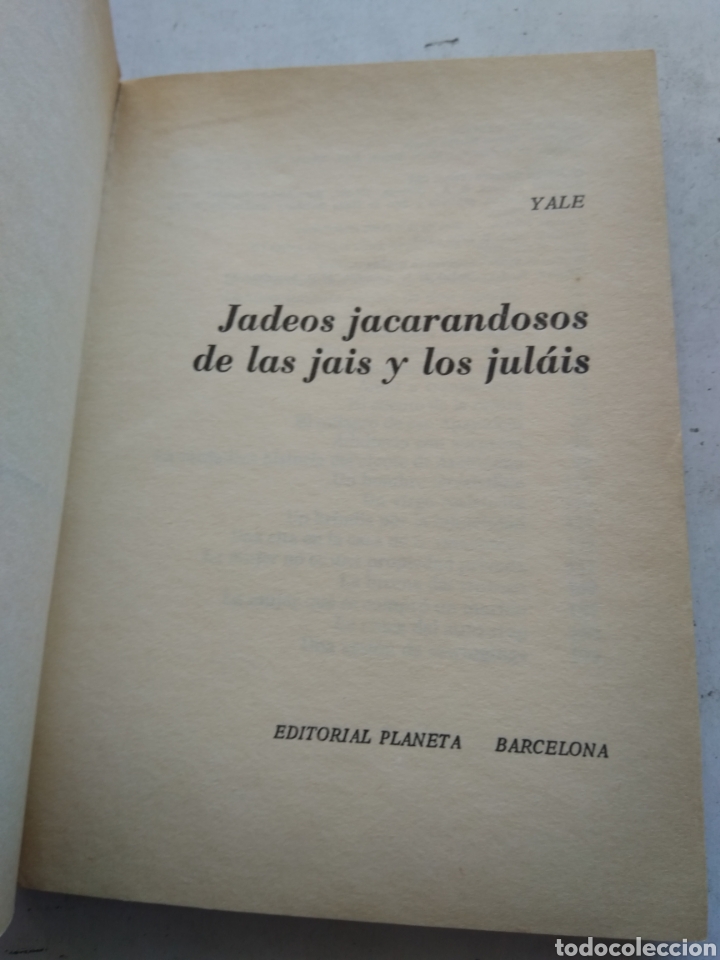 Libros: JADEOS JACARANDOSOS DE LAS JAIS Y LOS JULAIS/YALE - Foto 2