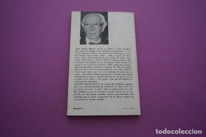 Libros: AMF-11B/ ENSAYOS ANDALUCES - JOSE M&ordf; PEMAN / PLANETA EDITOR - Foto 4