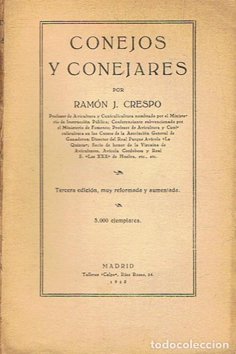 Libros: CONEJOS Y CONEJARES. - Crespo. Ram&oacute;n J., - Foto 1