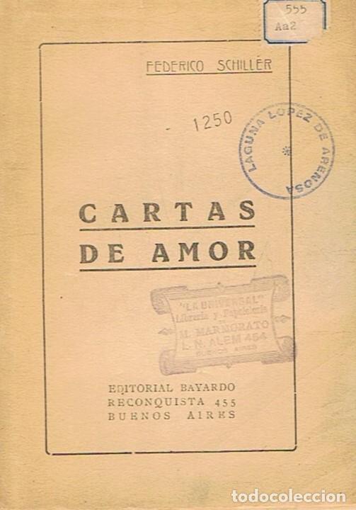 Libros: CARTAS DE AMOR. - Schiller. Federico, - Foto 1