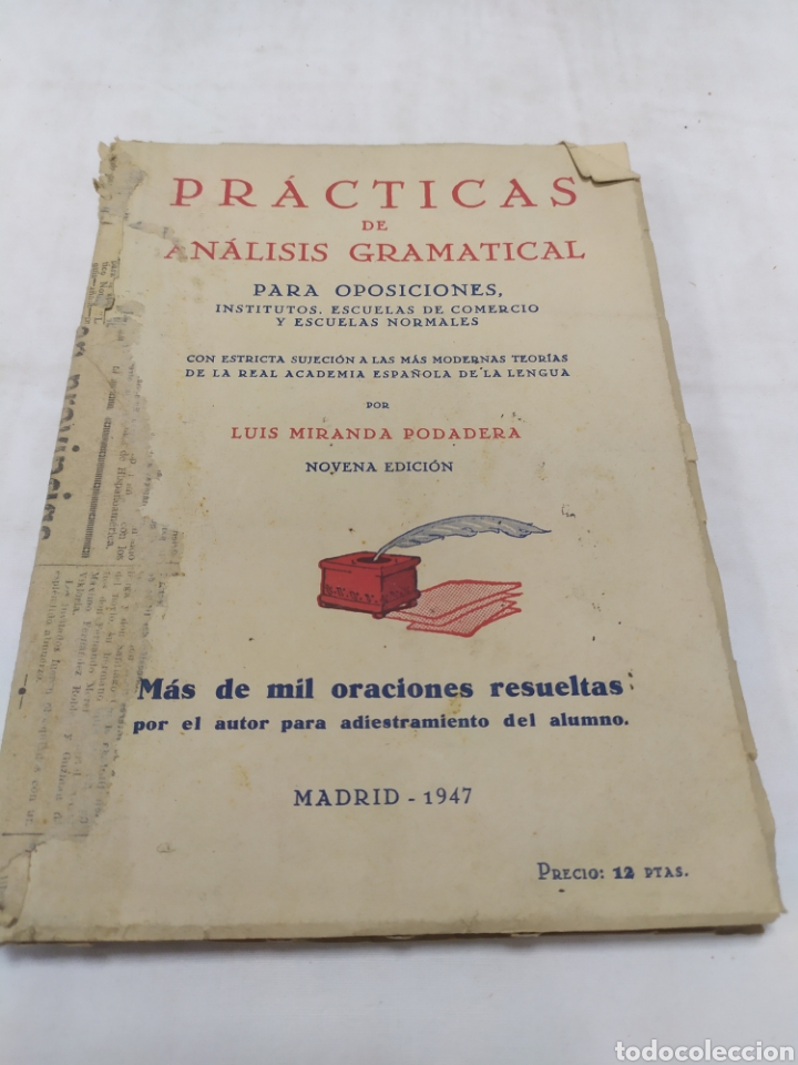 Libros: Pr&aacute;cticas de an&aacute;lisis gramatical, Luis Miranda Podadera, 1947 - Foto 1