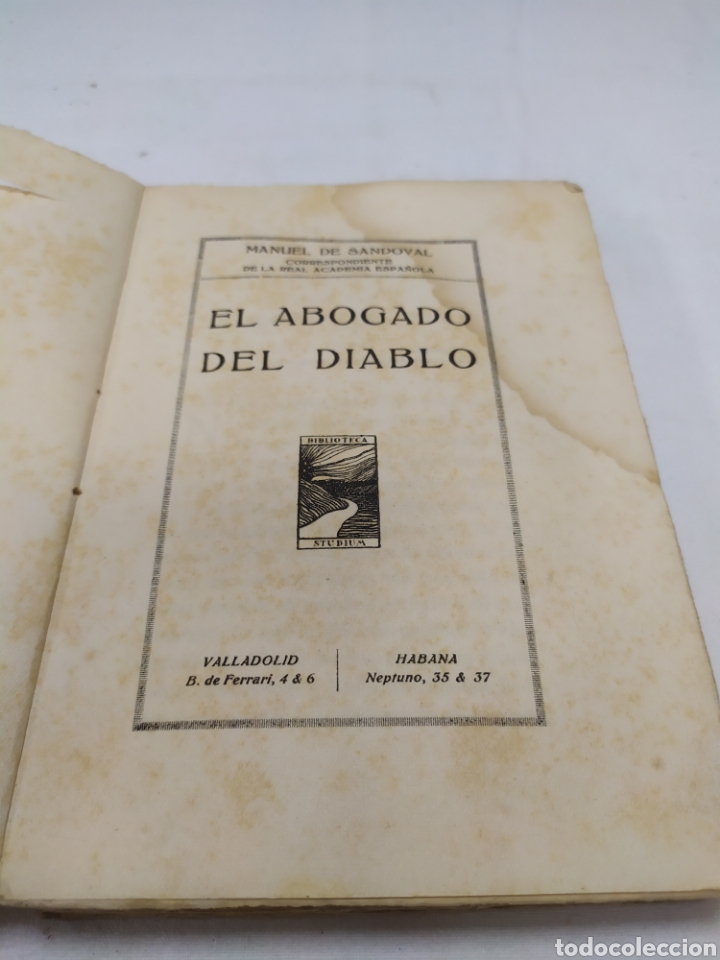 Libros: El abogado del diablo, Biblioteca Studium, Manuel de Sandoval - Foto 3