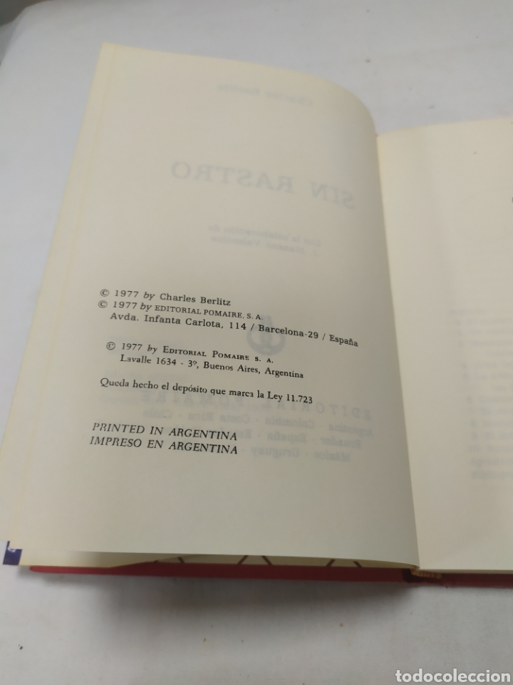 Libros: Sin rastro, Editorial Pomaire, 1977 - Foto 3