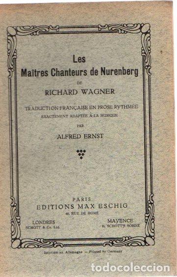 Libros: Les ma&icirc;tres chanteurs de Nuremberg - Wagner, Richard - Foto 1