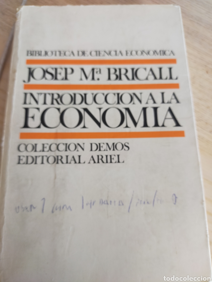 Libros: Introducci&oacute;n a la econom&iacute;a. Josep M. Bricall - Foto 1