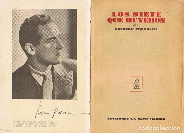 Libros: LOS SIETE QUE HUYERON. - Prokosch. Frederic, - Foto 1