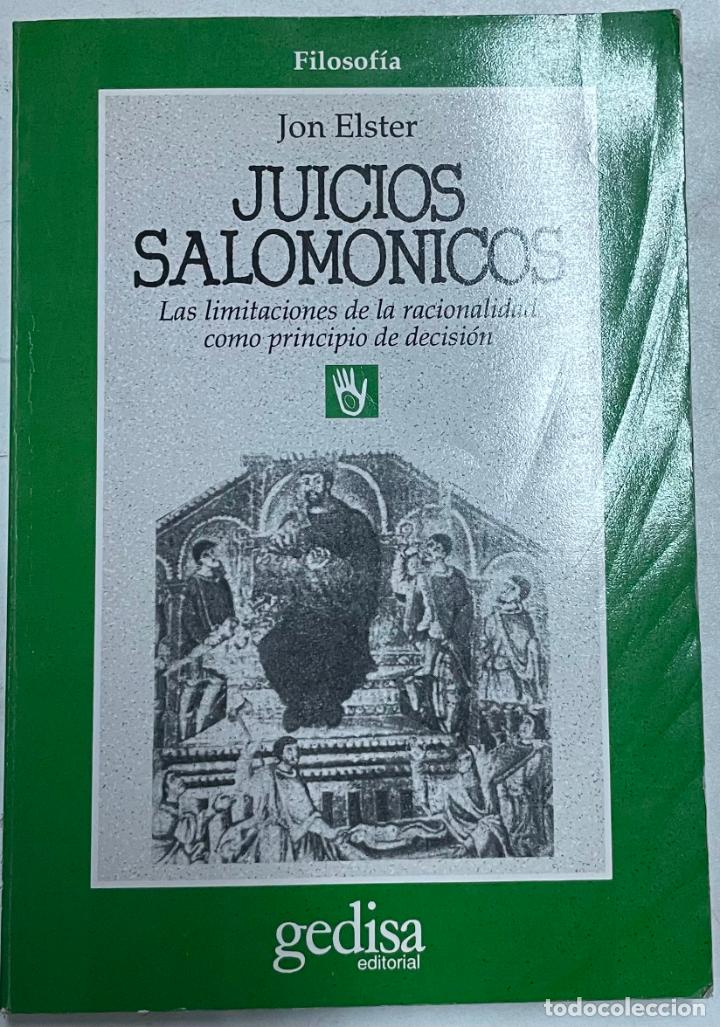 Libros: Juicios salom&oacute;nicos / Jon Elster - Foto 1