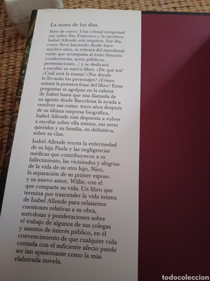 Libros: Barybook 109. La suma de los d&iacute;as de Isabel Allende C&iacute;rculo de Lectores - Foto 3