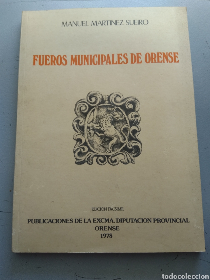 B&uuml;cher: FUEROS MUNICIPALES DE ORENSE (FACS&Iacute;MIL)/MANUEL MART&Iacute;NEZ SUEIRO