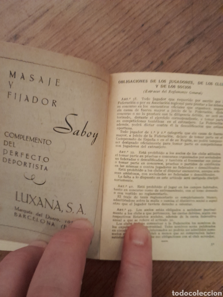 Libros: Federacion espa&ntilde;ola de tenis 1944 - Foto 2