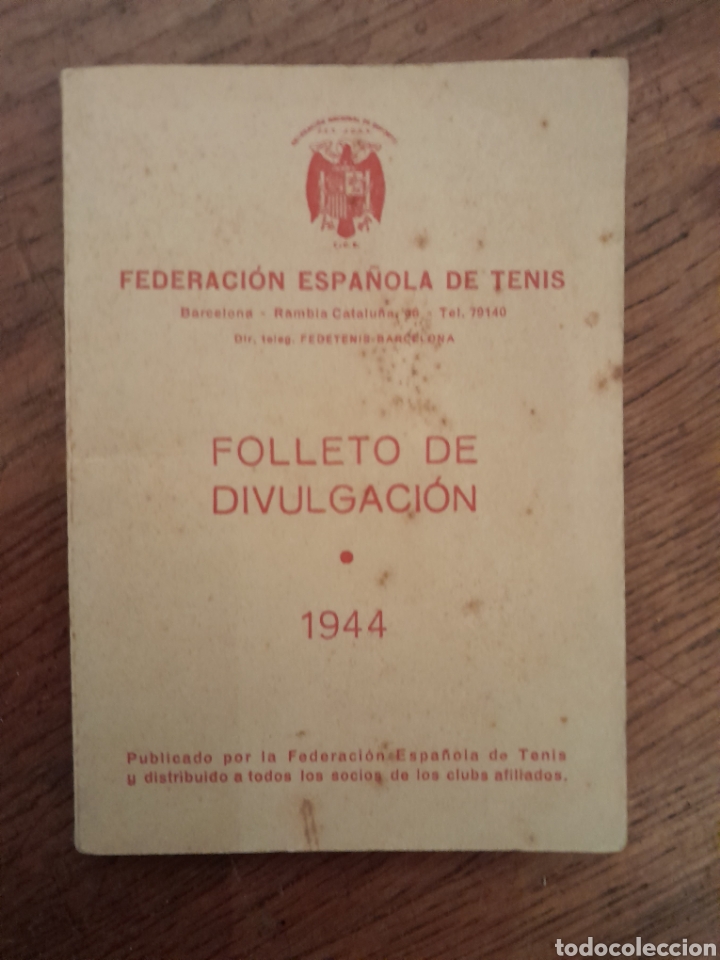 Libros: Federacion espa&ntilde;ola de tenis 1944