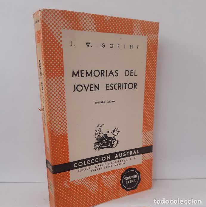 Libros: MEMORIAS DEL JOVEN ESCRITOR - GOETHE, J. W. - Foto 1
