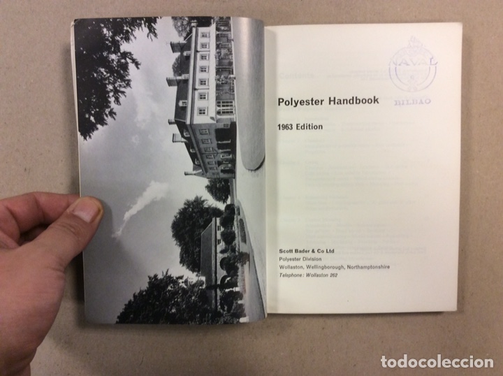Libros: POLYESTER HANDBOOK. SCOTT BADER & CO LTD 1963 EDITION. EN INGL&Eacute;S - Foto 2