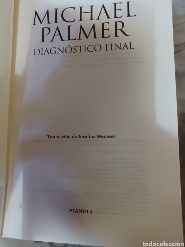 Libros: Barybook 135. Diagn&oacute;stico final Michael Palmer planeta - Foto 3