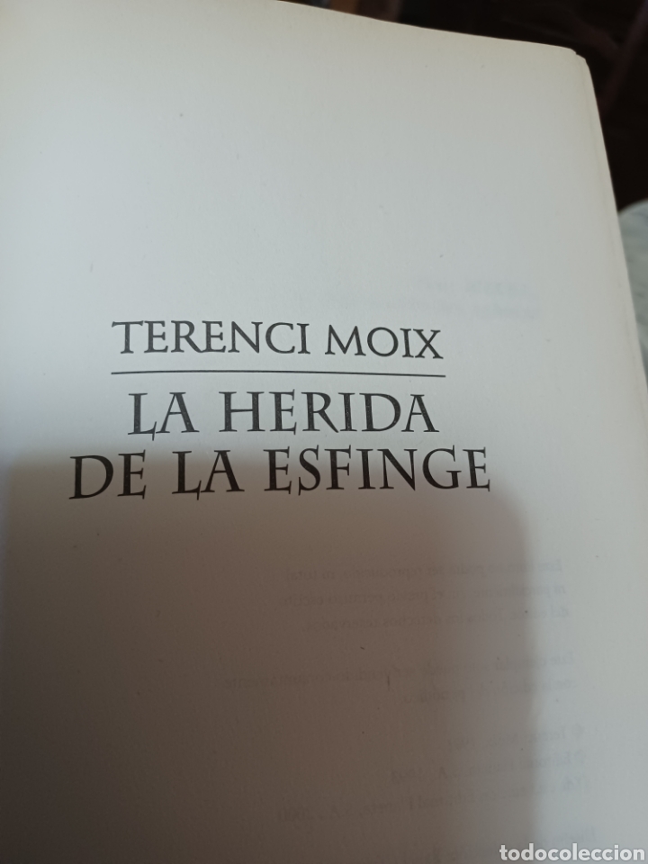 Libros: Barybook C20. La herida de la Esfinge Terenci Moix planeta - Foto 3