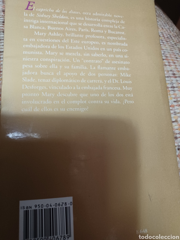 Libros: Barybook 228. El capricho de los dioses Sidney Sheldon Emece - Foto 2