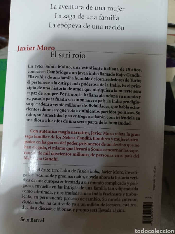 Libros: Barybook C70. . El Sari rojo Javier Moro Barral - Foto 2