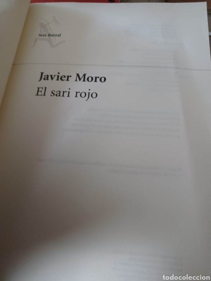 Libros: Barybook C70. . El Sari rojo Javier Moro Barral - Foto 3