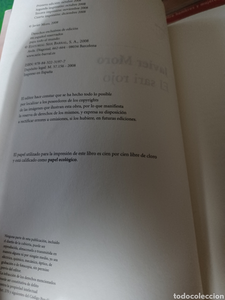Libros: Barybook C70. . El Sari rojo Javier Moro Barral - Foto 4