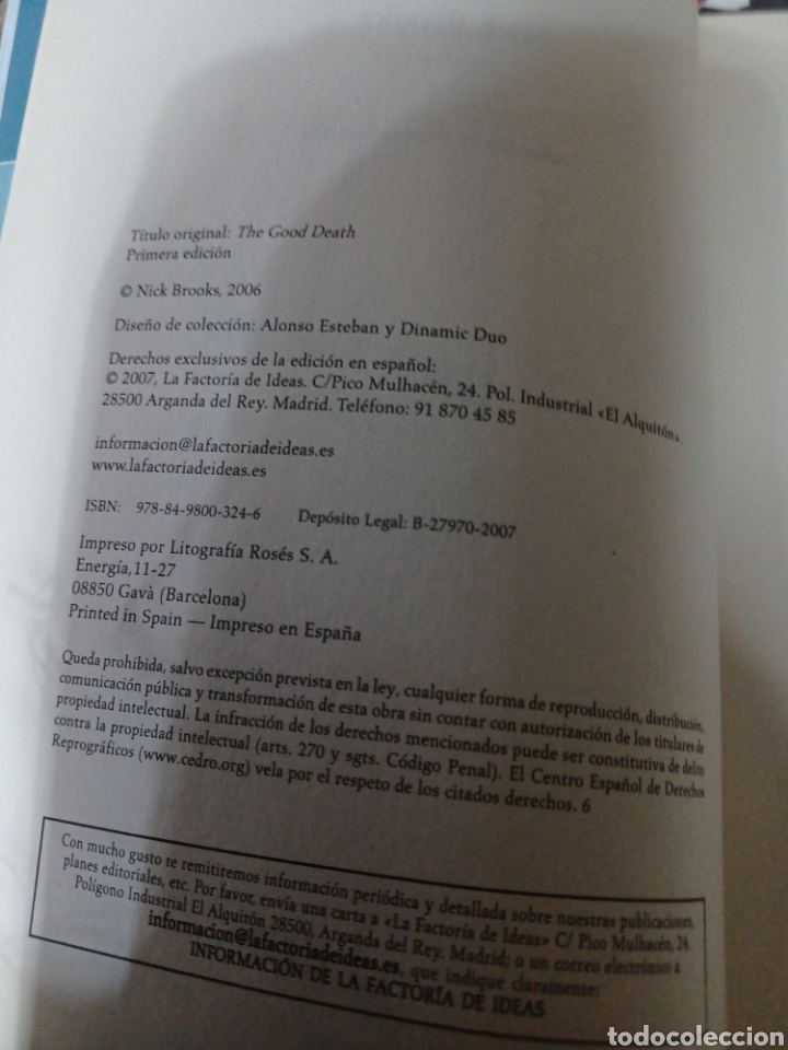 Libros: Barybook 354. . La buena muerte nick brooks - Foto 5