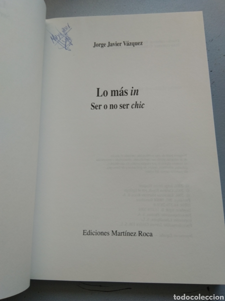 Libros: LO MAS IN/JORGE JAVIER V&Aacute;ZQUEZ - Foto 2