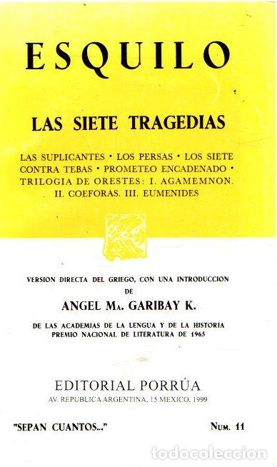 Libros: Las siete tragedias - Esquilo - Foto 1