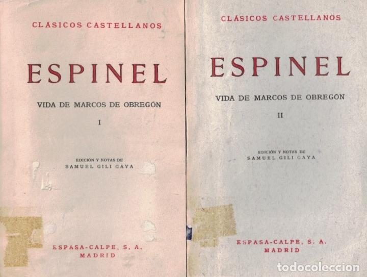 Libros: VIDA DE MARCOS DE OBREG&Oacute;N. 2 Tomos. - Espinel. - Foto 1