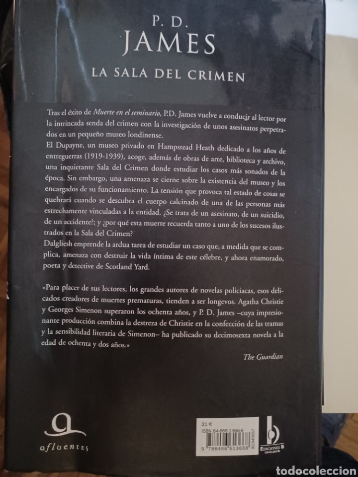 Libros: Barybook 300. . La Sala del Crimen P.D.James ediciones B afluentes - Foto 2