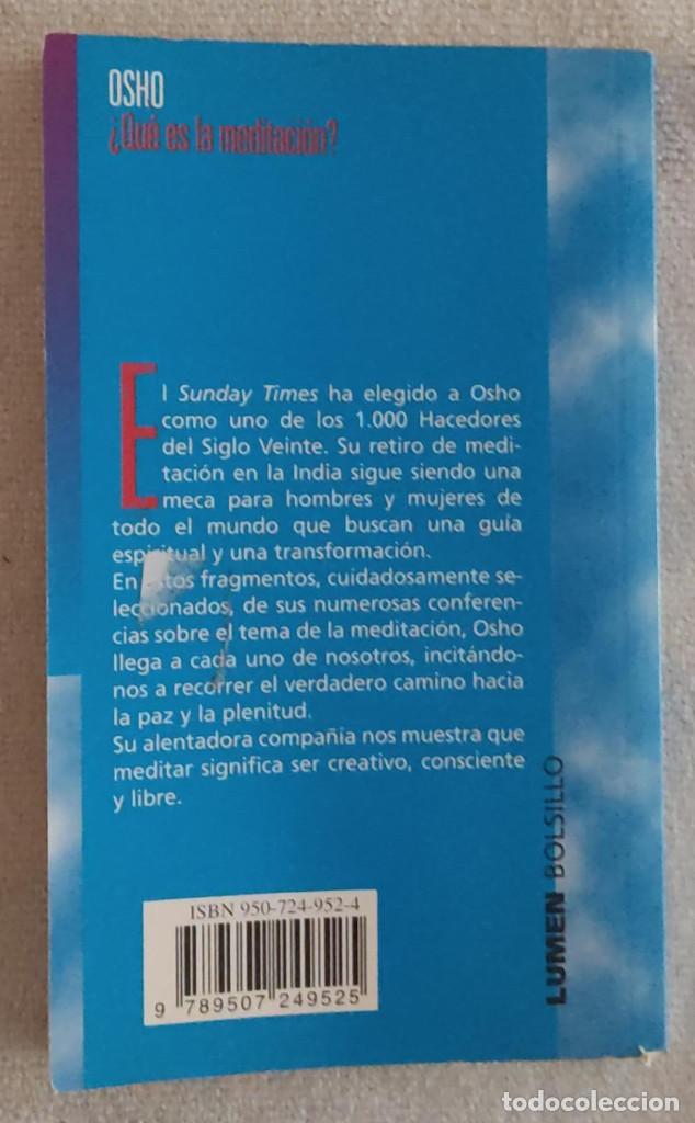 Libros: &iquest;QU&Eacute; ES LA MEDITACI&Oacute;N? - Foto 2