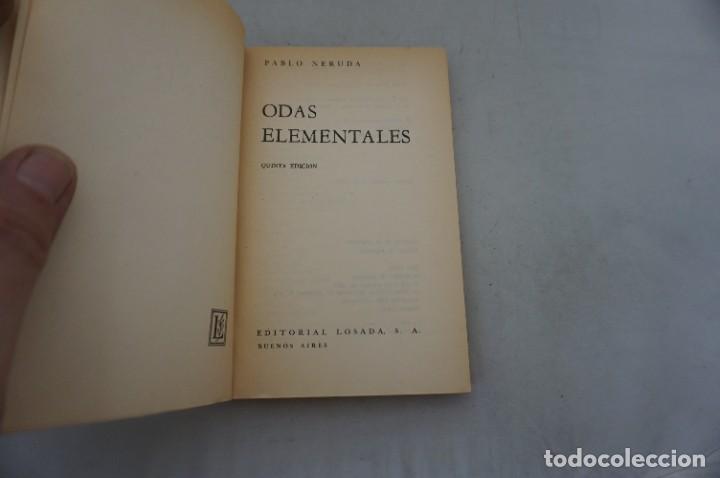 Libros: AR1-0/ ODAS ELEMENTALES - PLABLO NERUDA / EDITORIAL LOSADA - Foto 2