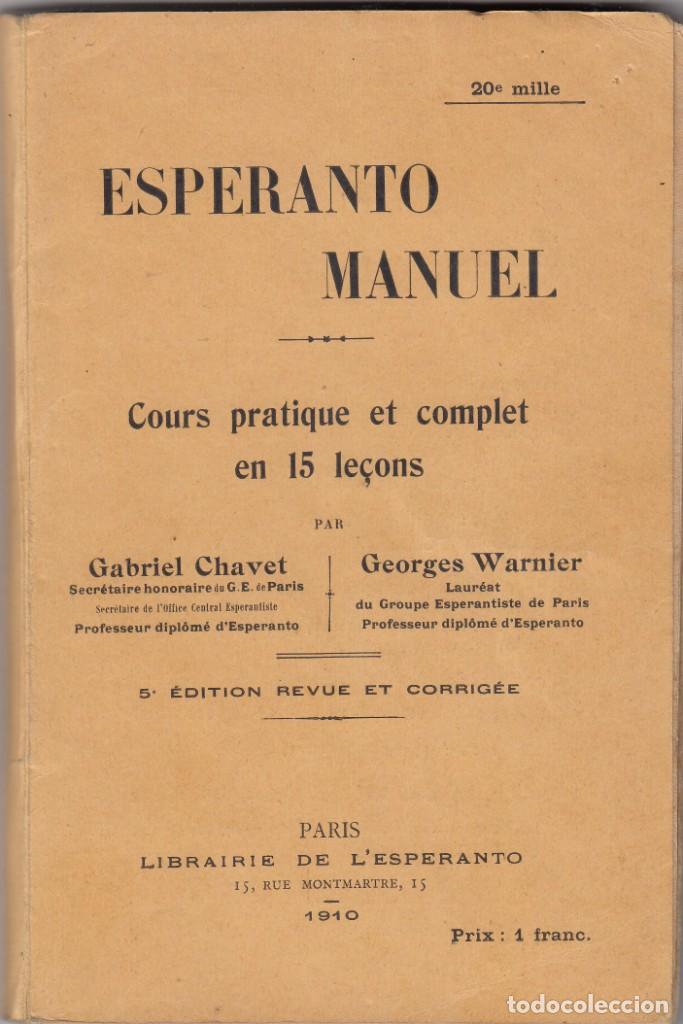 Libros: ESPERANTO MANUEL - CHAVET. ACC. - Foto 1