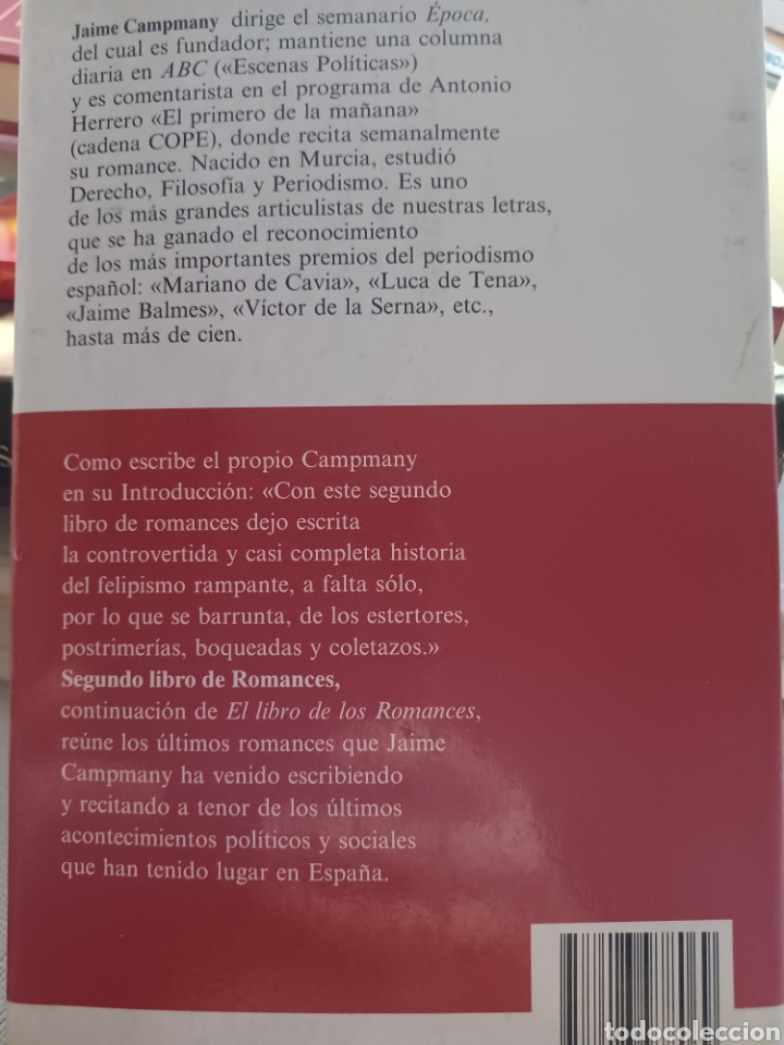 Libros: Barybook C27. Segundo libro de romances jaime Campmany - Foto 2