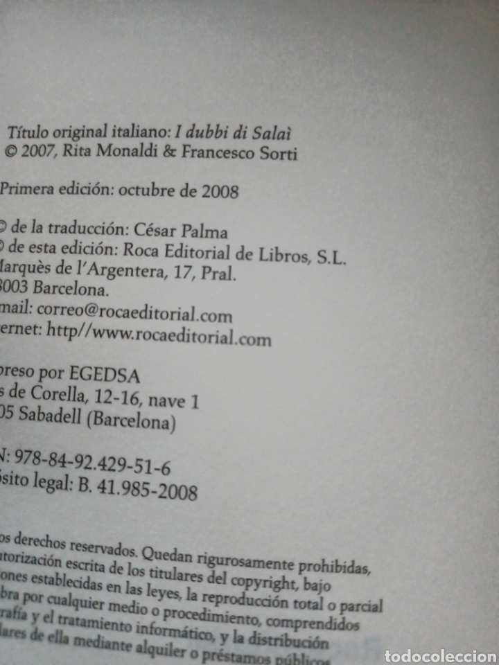 Libros: Barybook C27 . Las dudas de Salay monaldy& sorti Roca Editorial - Foto 6