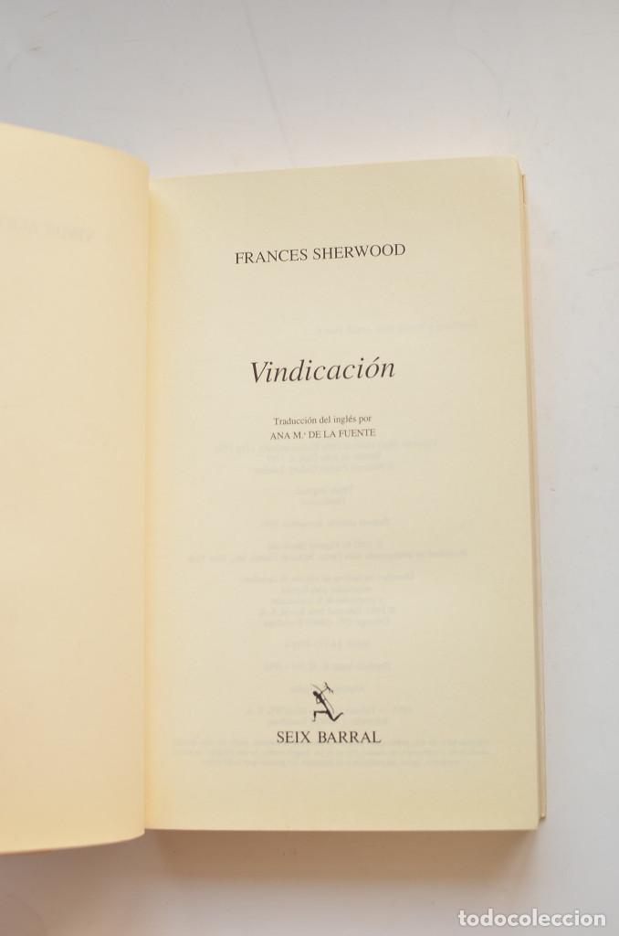 Libros: Vindicaci&oacute;n - SHERWOOD, Frances - Foto 2